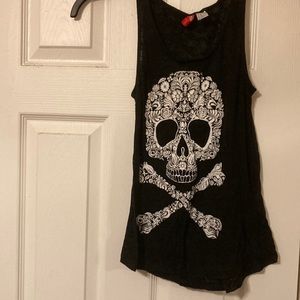 Black and White Skull Tank Top